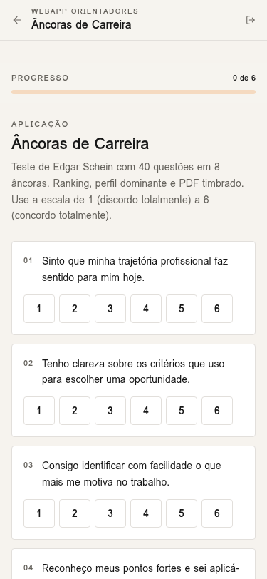 Captura Aplicação de escala (mobile)